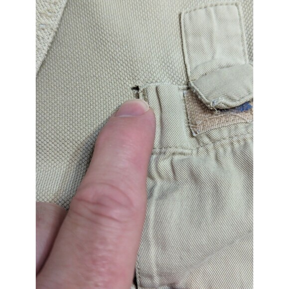 Duluth Trading Polo Shirt Mens XL Tan Beige Short Sleeve Heavy Cotton Read Cond. - Picture 5 of 9